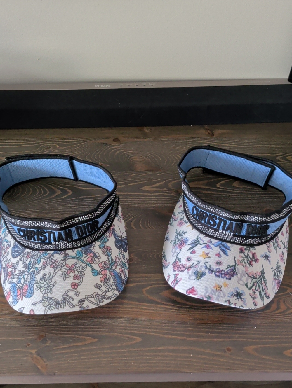 Brand New Ladies Floral Visor - Blue Trim